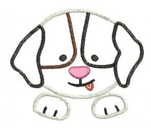 Stickdatei - Hundesalon Hund Pfotengucker